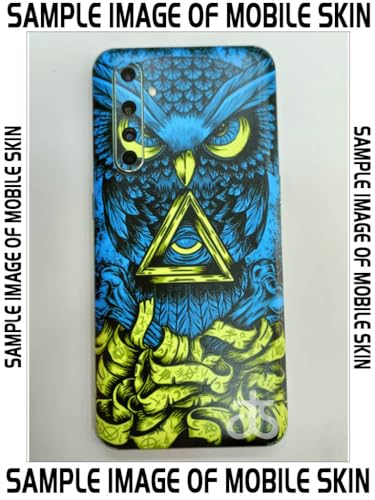 Image of AtOdds - Full Body Back Screen Guard Protector Film - Lamination Wrap Skin Sticker Compatible with REDMI 12 (5G) | Scratchproof Matte Finish (Design - Blue Owl)