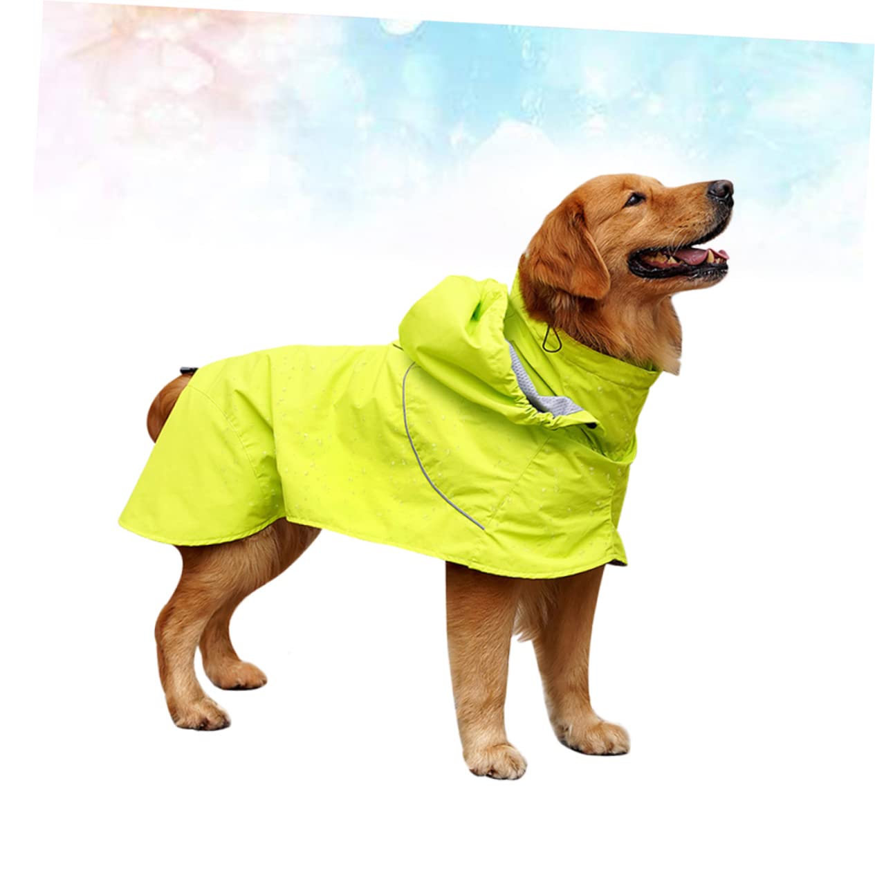 Manteaux de Pluie imperméables pour Chien, imperméable pour Chien, 2 pièces Dealspet Supplies Poncho pour Chien, Coupe-Pluie, Elizabeth Circle, col Haut, Veste