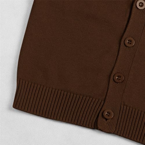 Baby Boys Girls Cardigan Long Sleeve V-Neck Button Down Solid Sweater Winter Kids Warm Knit 𝗨niforms Tops3