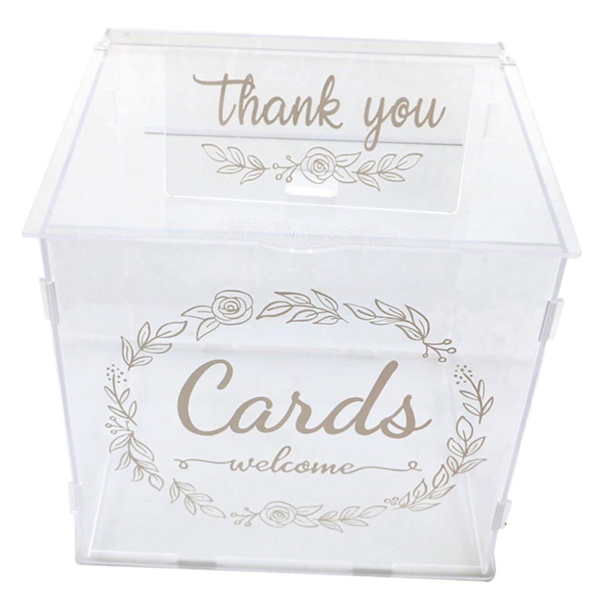 Homoyoyo Acrylic Wedding Card Box Lock Envelop Storage for Cash and Cards Decorative Keepsake Box for Wedding Reception Bridal Shower Engagement Party