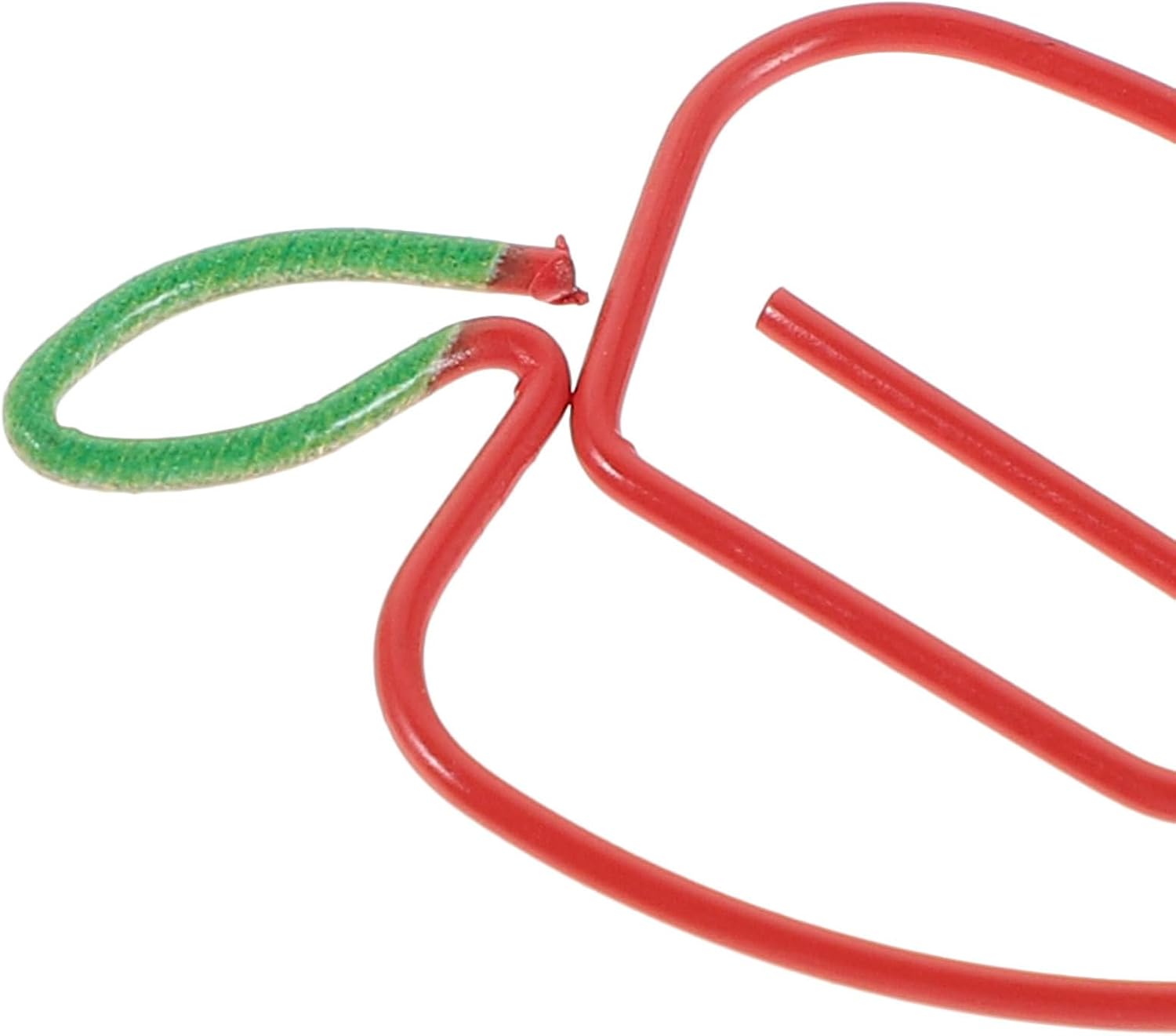 100pcs Creative Fruit-Shaped Paper Clip Red Metal Plastic Office image 3