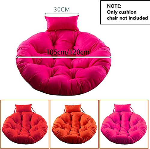 WULFY Hängendes Eierstuhlkissen,Verdicktes,Rutschfestes Hängekorb-Sitzkissen Mit Verstellbarem Kissen,Schaukelstuhl-Kissensitz Für Gartenbüros Im Innen- Und Außenbereich,120 cm – Bild 6