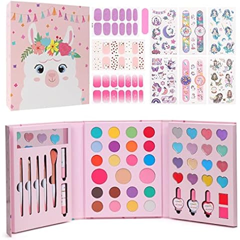 Kids Makeup Sets for Girls, 61PCS Washable Makeup for Children, Kids Cosmetics Play Makeup Set for Little Girls Age 5 - 12 Cover