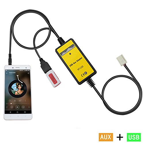 Auxillary Adapter,Yomikoo Car Radio MP3 WMA USB Music Adapter Auxiliary Audio Interface
