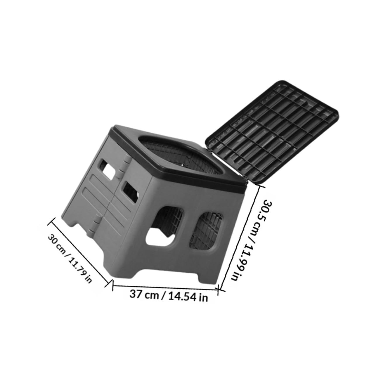 Homoyoyo Inodoro Portátil Plegable para Coche Tapa, Orinal de Viaje Ligero y Duradero, Baño Portátil para Camping y Actividades al Aire Libre, Caja Plegable Práctica y Compacta