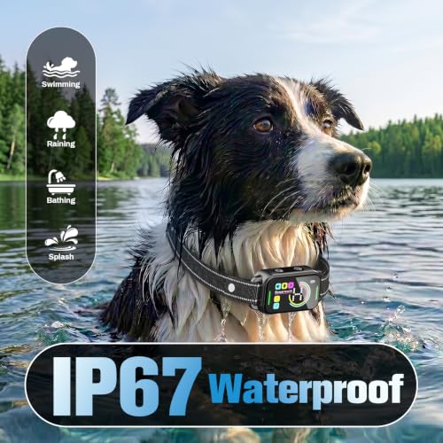Image of Bark Collar for Large Medium Small Dogs - Smart AI 1S Stop Barking, Anti Barking Device & Dog Training Collar with Beep, Vibration | IP67 Waterproof 8-Level Sensitivity -Jet Black