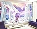Produktbild Wemall Europäischen Stil römische Säule Fliegen Einhorn Pegasus Blütenblatt Hintergrund Fototapete Papel de Parede 3D Wallpaper Wandbild, 430x300 cm (169.3 by 118.1 in)