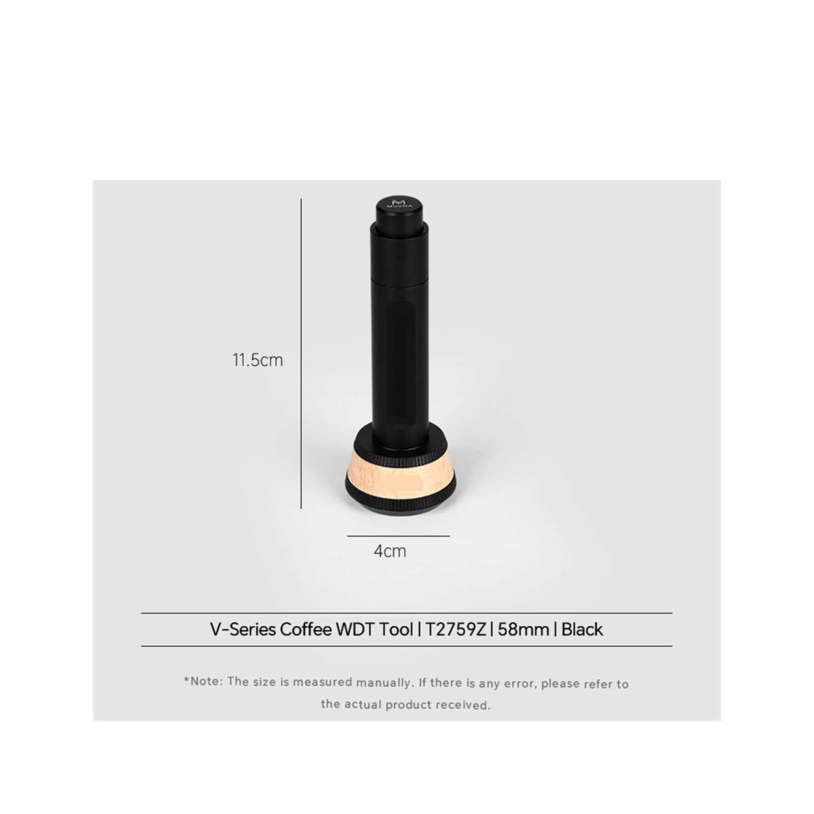 58 Mm Espresso-Siebträger Ohne Boden Mit Espresso-Tamper/Kaffeeverteiler, Barista-Kaffeezubehör, Kompatibel Mit Muvna, Kompatibel Mit V-Serie(Coffee WDT Tool)