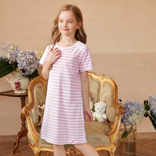 Image of Girls Cotton Dress 3T to Size 10 Princess Dresses Kids Playwear Soft Outfit Toddler Home wear