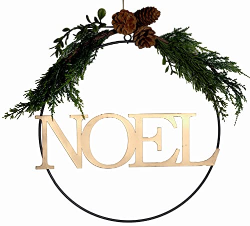 Image of SiL Interiors Noel Large Christmas Wall Door Hanging 32cm Decoration Ornament - With Pinecones