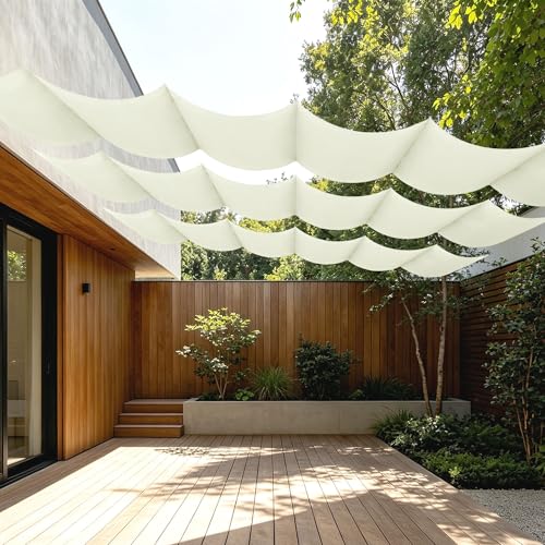 Voile ombrage rétractable vague 150x320 de qualité supérieure imperméable