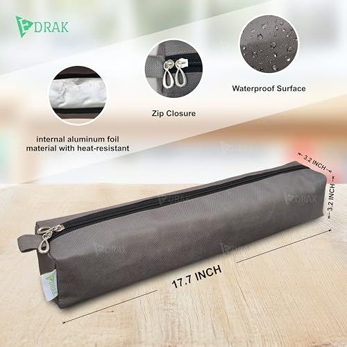 Image of EDRAK Hair Tools Organizer Bag, Case,Cover Portable Travel Heat Resistant Storage Bag for Curling Irons, Flat Irons, Hair Straightener, Hot Air Brush and Hair Styling Tools.(Grey)