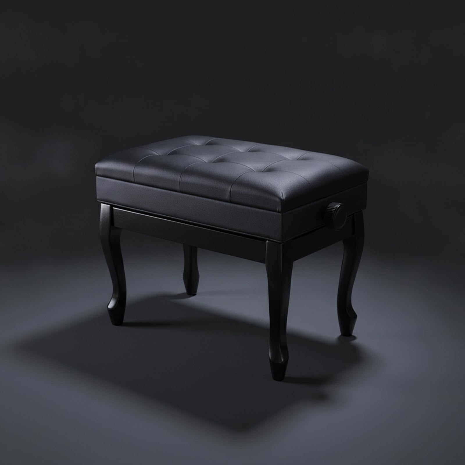 Baoblaze Sgabello Regolabile per Pianoforte Tastiera Seduta Imbottita Coperchio Apribile Altezza Personalizzabile Materiale Legno Pelle Adatto Concerto Casa