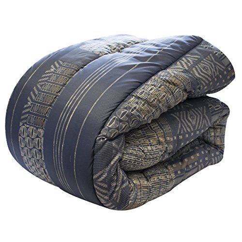 Bleu Câlin Couette Couvre Lit Imprimée, Microfibre, Encre/Gris, 220x240 cm