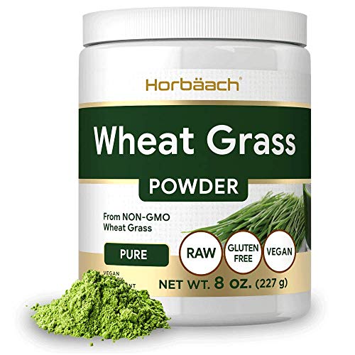 Wheatgrass Powder | 8oz | Vegan, Raw, Non GMO & Gluten Free Wheat Grass Superfood Powder | by Horbaach