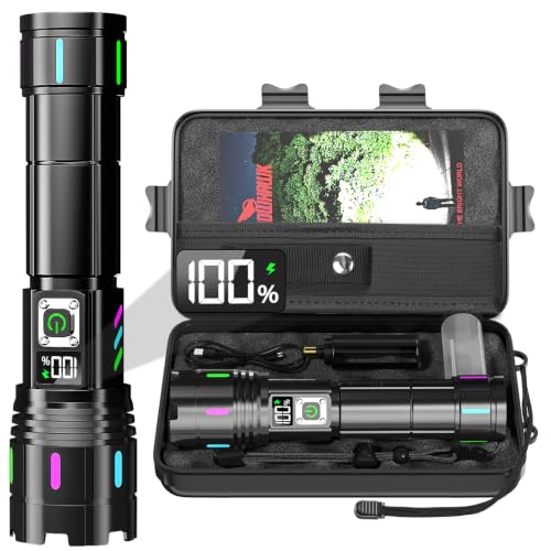 Flashlight 20000 High Lumens Rechargeable - 30W Super Bright LED Flash Light with LCD Display | 3937ft Beam & 12H Long Lasting USB C Powerful Handheld Flashlight for Home, Camping, Hiking, Emergency
