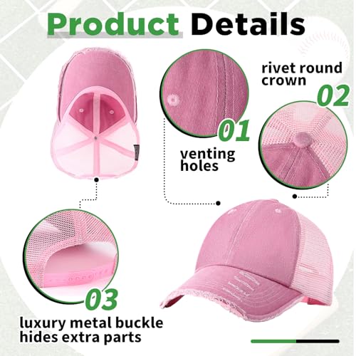 Image of Suhine 24 Pcs Blank Trucker Hat Bulk Unisex Mesh Baseball Cap for Sublimation Embroidery Vintage Adjustable Hat for Men Women