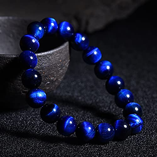 Bracelet Feng Shui en oeil de tigre et pierres naturelles de cristal pour homme