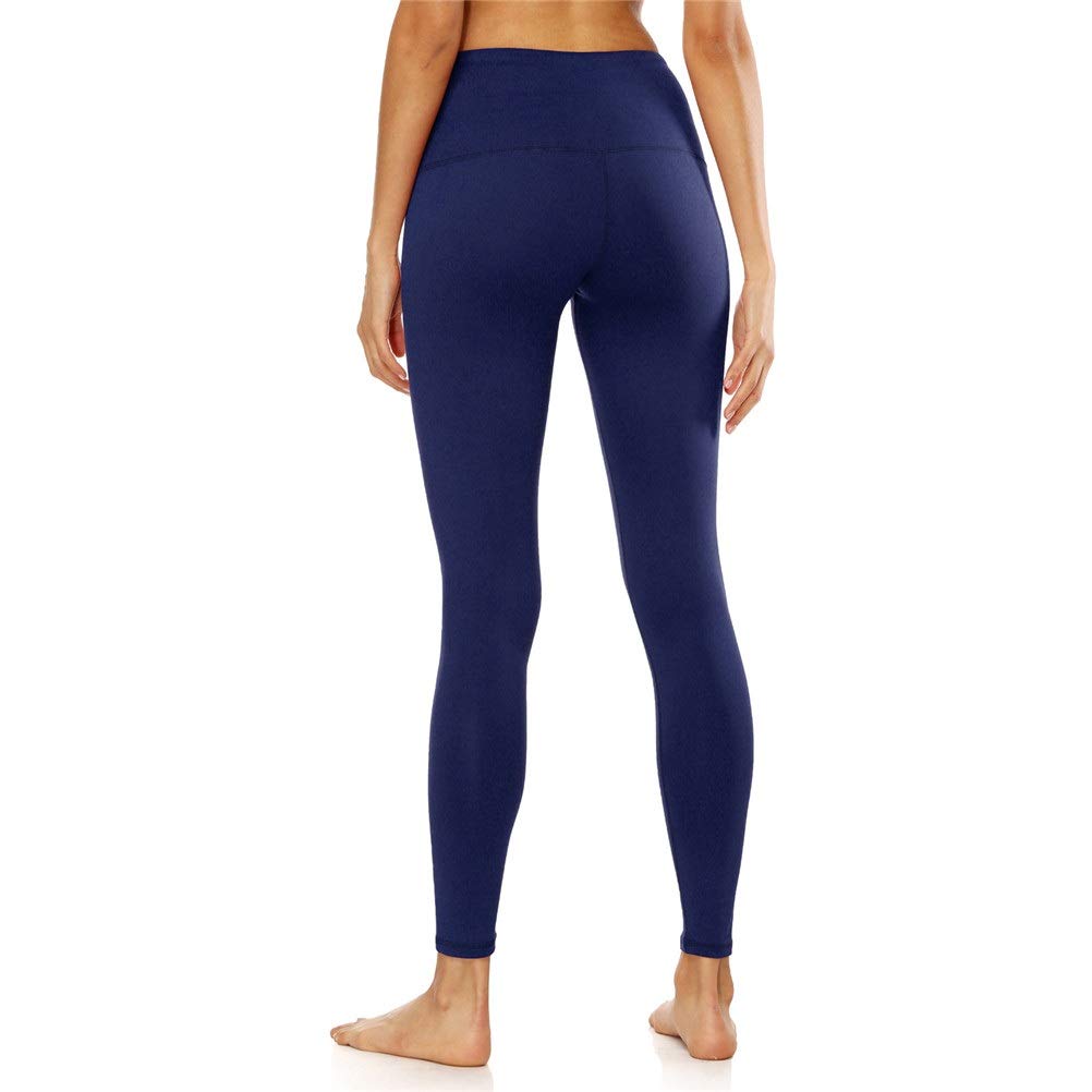 Seksowne, długie legginsy dla kobiet, podstawowe wysokie talii, spodnie do jogi, cienkie rajstopy sportowe, do treningu, treningu, proof Power Flex Solid Color Sports Running Workout Gym Tigh
