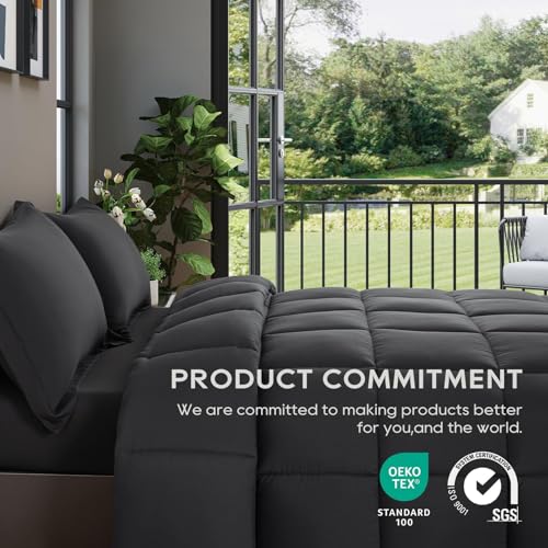 Gohome FGNU23CF01BR60195 Full Comforter Set - 7 Pieces, Ultra Soft Microfiber Bedding Comforters Sets thumb #3