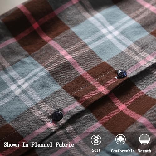 Image of Match Women's Long Sleeve Plaid Flannel Shirt #2021