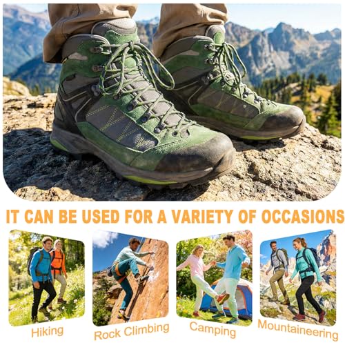 Image of DELELE 2 Pair Thick Round Climbing Shoelaces Hiking Shoe Laces Boot Laces