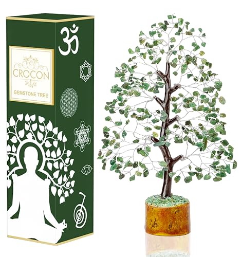 Image of Crocon Green Aventurine Crystal Tree of Life, Birthday Gifts for Women