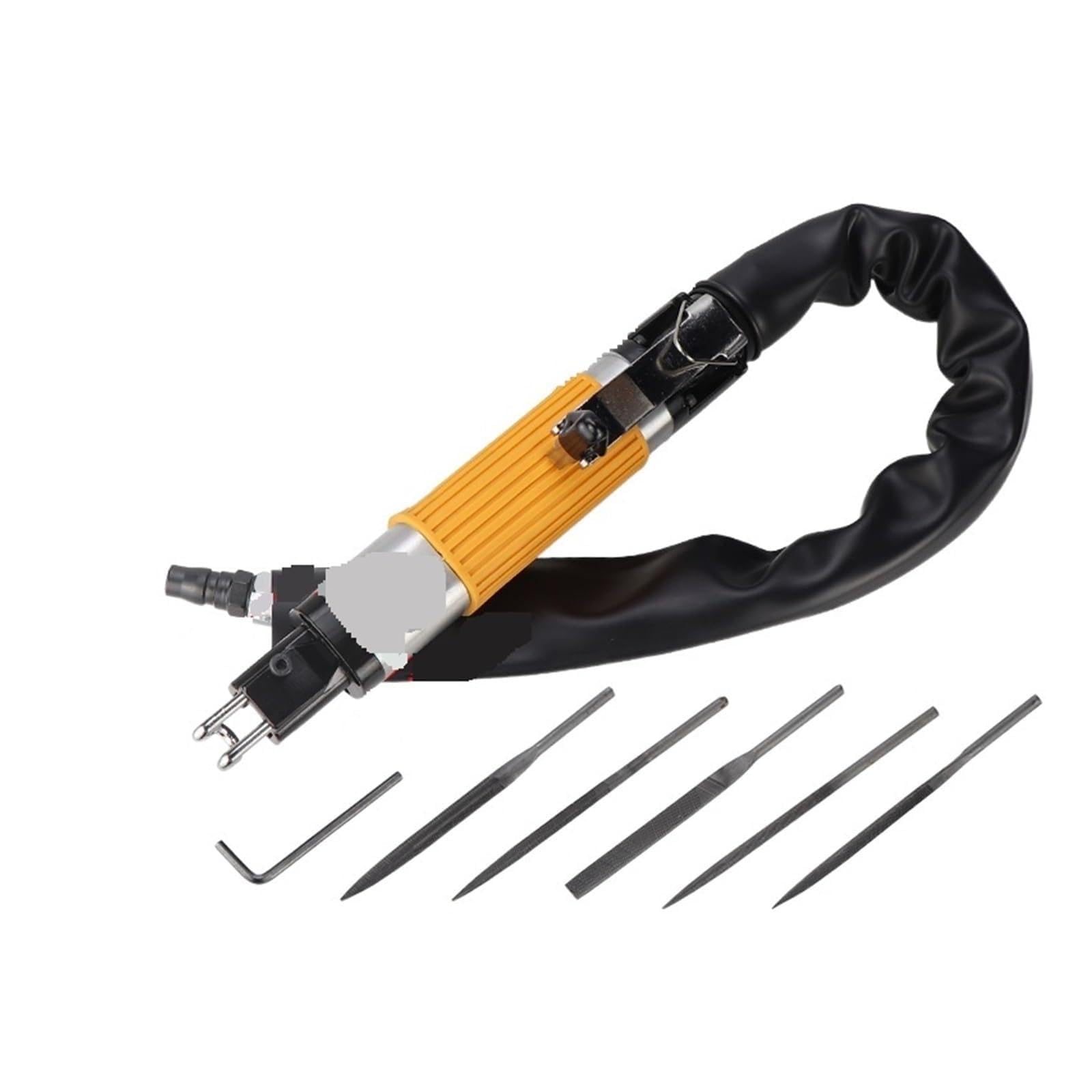 Amrttwy Yellow Air Tools, Pneumatic File Air Saw Grinding Machine 10Mm Stroke Reciprocating Trimming(Single Use A)