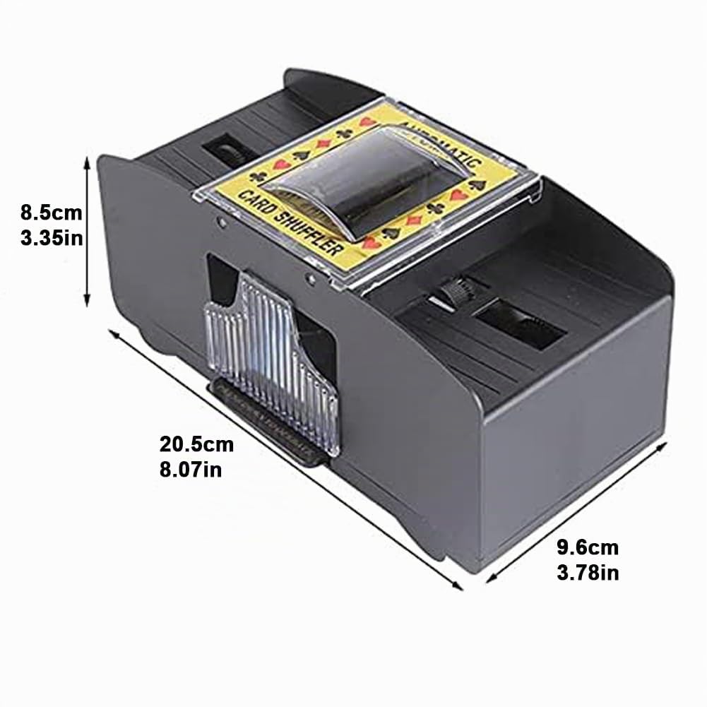 Mélangeur de Cartes Automatique à 2 Plateaux, USB Connexion/4 AA Piles，Mélangeur électronique de Cartes