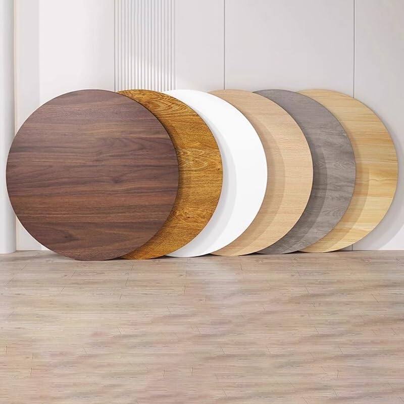 Table d'appoint ronde en bois premium, plateau de rechange 89,9 cm aspect pierre noire