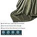 VEEYOO Flannel Fleece Blanket Queen Size - Olive Green Throw Blankets for Couch Warm Lightweight Bed Blankets and Throws Luxury Soft Microfiber Blankets for Teen, Adults, Pets (90x90 Inch Bed Throws)