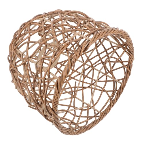 SUPVOX スル耐久プラスチック製編み込みランプシェード 対応 天井照明カバー 繊細な籐模様で均一な光拡散 小型シャンデリアライト用 イン