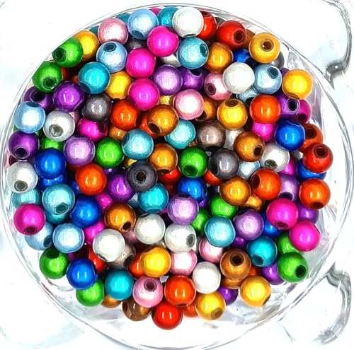 taffbeads 60 Stück 6 mm 3D-Illusionswunder Acrylperlen für DIY Handwerk und Schmuckherstellung (lila)