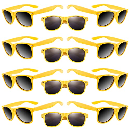 TUPARKA 20 Pack Kids Sunglasses Bulk for Summer Pool Party Favors Birthday Parties Goody Bag Fillers Yellow