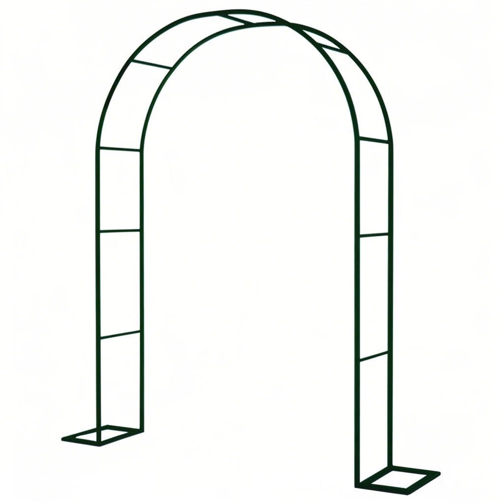 Metalowa pergola, łuk, krata, odporna na rdzę, łuk różany, altana ogrodowa do roślin pnących, odporna na warunki atmosferyczne, dekoracja ślubna i weselna, zielona, 100 x 220 cm