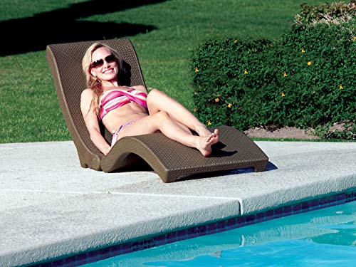 Pool Mate Floating in-Pool Luxury Lounge for Swimming Pools, Brown