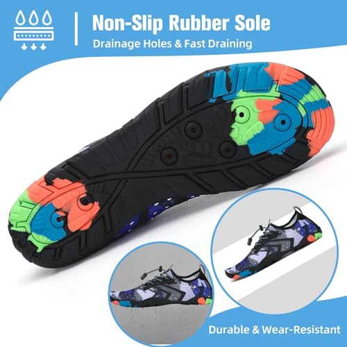 Image of Mishansha Water Shoes for Women Men, Quick-Dry Barefoot Swim Shoes with Drainage Holes, Lightweight Aqua Shoe for Beach Pool River Boating Yoga Walking