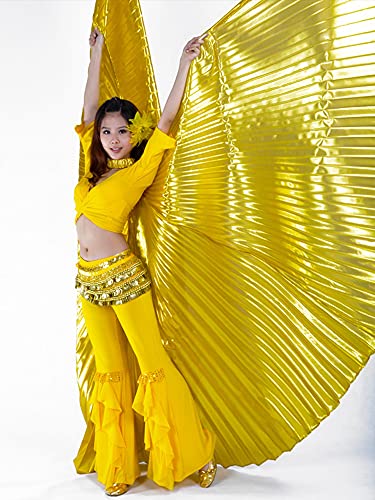 GOTOTOP Asas de dança do ventre egípcias, fantasia de dança do ventre de 360 graus, asas de abertura