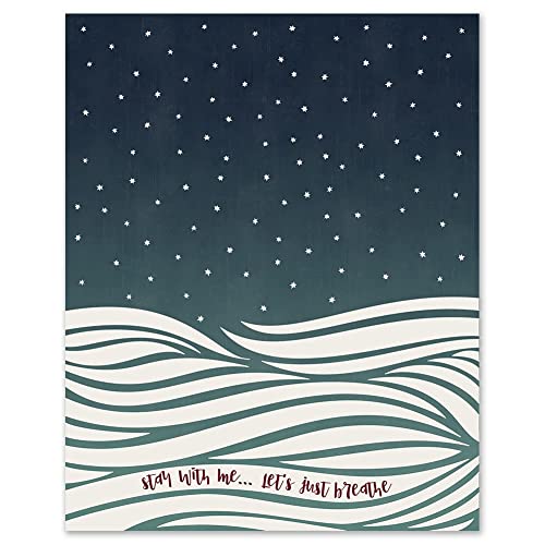 Just Breathe By Pearl Jam Inspired Song Lyric Wall Art Print, Modern Home Decor Music Poster Abstract Romantic Wedding Anniversary Gift #TOP1