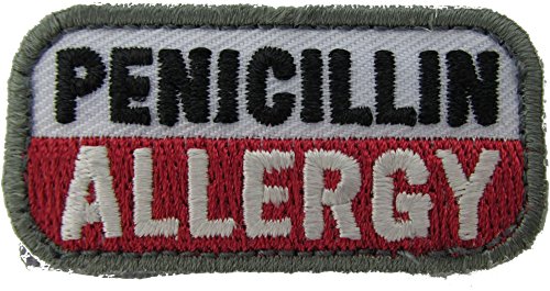 Patch Pénicilline Allergie moral patch militaire full color pour équipement médical - 2