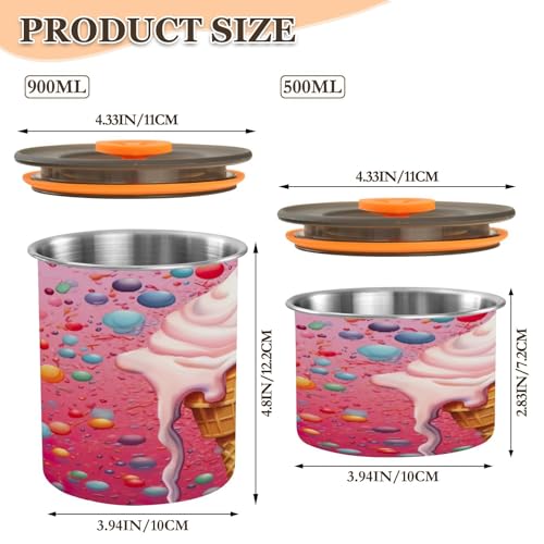 Envase hermético para café acero inoxidable 900 ml miniatura 2