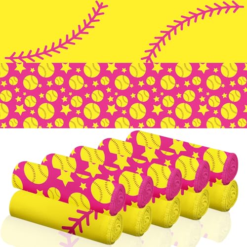 JarThenaAMCS 12Pcs Softball Cooling Towels 40 x 12 Inch Yellow Hot Pink Softball Ice Fast Drying...