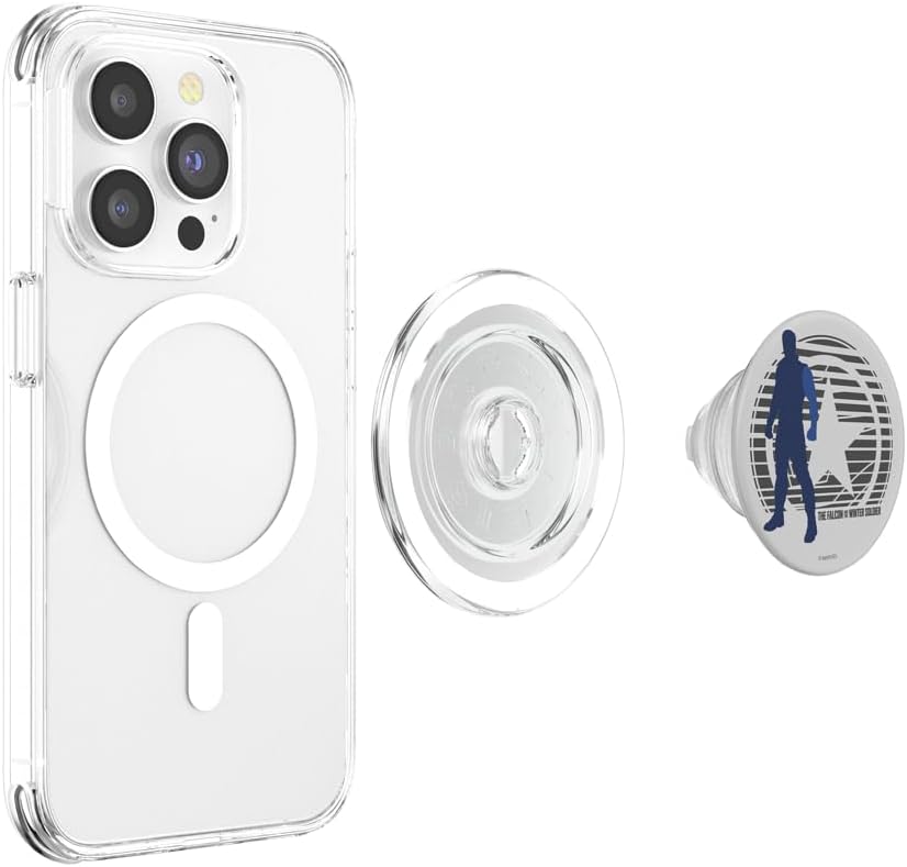 Marvel The Falcon And The Winter Soldier Bucky Stripes PopSockets MagSafe PopGrip for iPhone