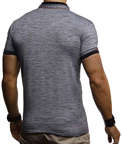 Leif Nelson Men's Modern Polo T-Shirt with Buttons Sweatshirt Hoodie Sweater Jacket Pullover Slim Fit LN48753