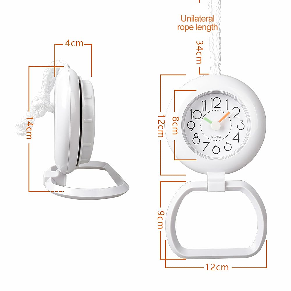 Orologio Da Bagno Impermeabile - Doppio Uso Da Tavolo O Parete, Bianco, Per Cucina/Bagno