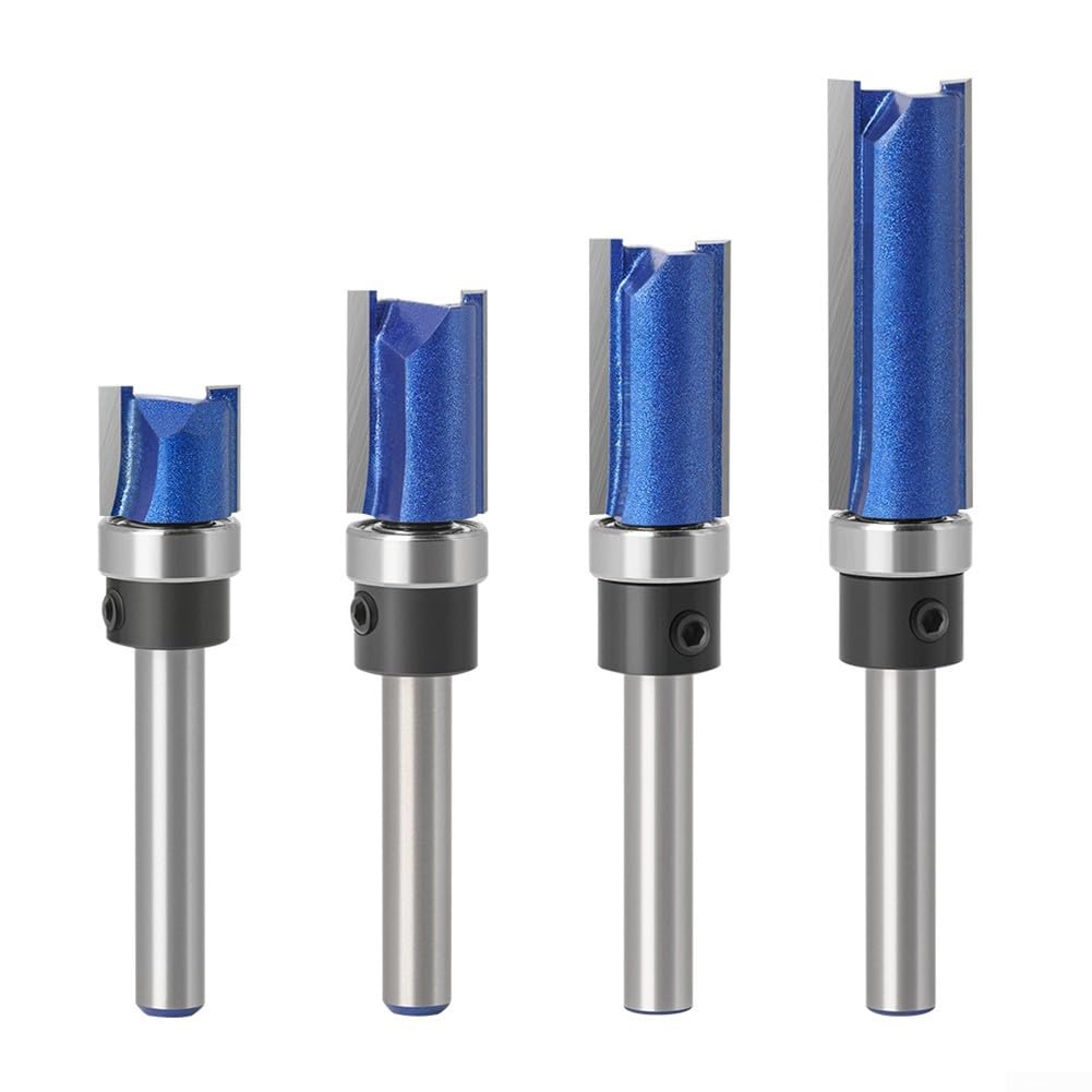 Punta per fresa industriale con codolo da 6 mm, con cuscinetto superiore, per lavorazione del legno, perfetta per cassetti artigianali (2#)