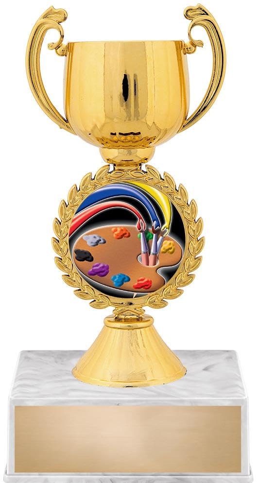 Crown Awards 7.5" Art Artist Palette Cup Trophy On White Base