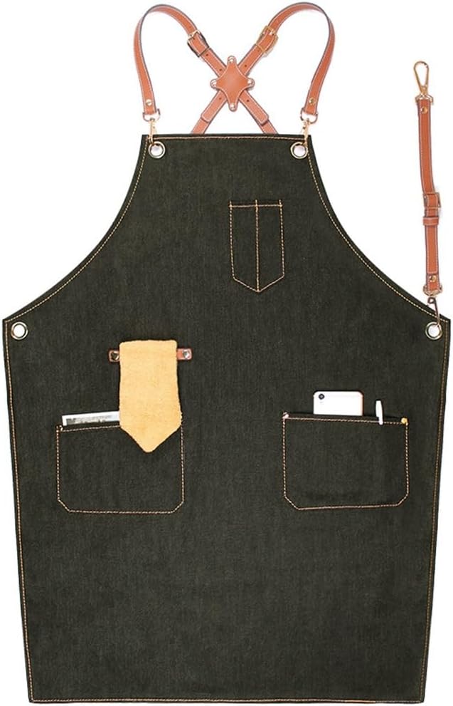 Kitchen Aprons For Woman Men Chef Work Apron For Grill Restaurant Bar Shop Cafes