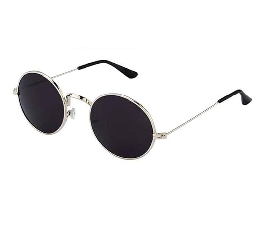 black circular sunglasses