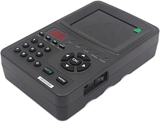 Satellite Finder Signal Meter Digital Satellite Meter Sat Finder DVB-S FTA C&KU Band MPEG-2 Satellite Signal Finder EPG AV 3.5inch LCD Display for Adjusting Sat Dish